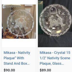 Mikasa Navity Scene Platter Decor
